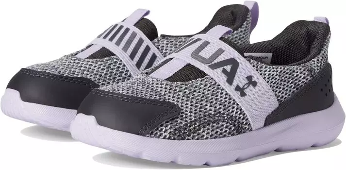 Кроссовки Under Armour Surge 3 Slip-On, цвет Jet Gray/Nebula Purple/Jet Gray