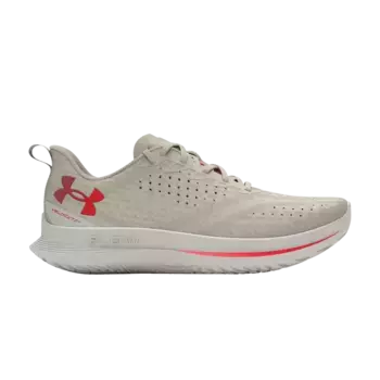 Кроссовки Under Armour Wmns Flow Velociti 4 White Clay Racer Red, кремовый