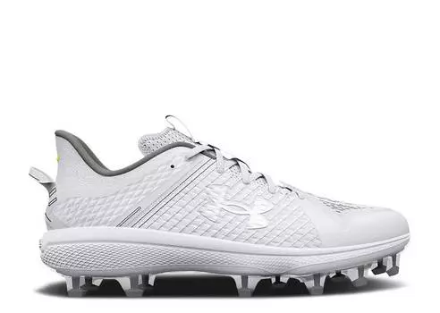 Кроссовки Under Armour YARD LOW MT TPU 'WHITE METALLIC SILVER', белый