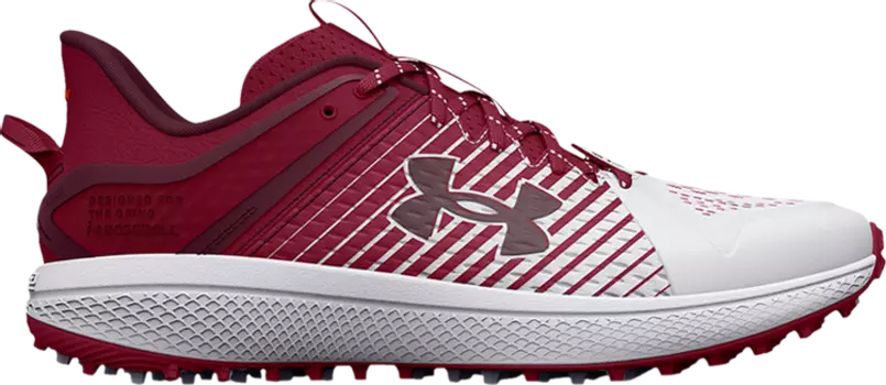 Кроссовки Under Armour Yard TF Cardinal White, красный