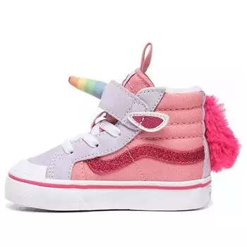 Кроссовки unicorn sk8-hi reissue 138 v toddler pink Vans, розовый