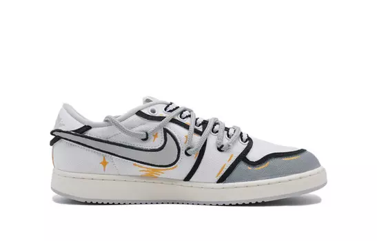 Кроссовки Union LA X Air Jordan Vintage Basketball Shoes Unisex Low-top White/gray, белый/серый
