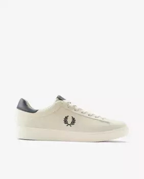 Кроссовки унисекс из гладкой кожи на шнурках Fred Perry, цвет Natural