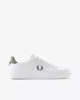Кроссовки унисекс из гладкой кожи на шнурках Fred Perry, белый