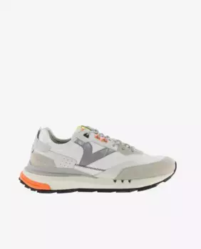 Кроссовки унисекс из нейлона с цветными и замшевыми деталями и ретро-логотипом Victoria, белый