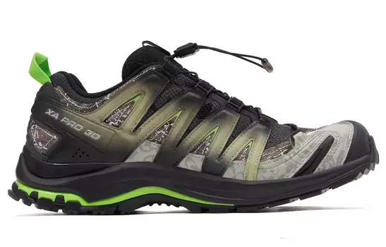 Кроссовки унисекс низкие черные/зеленые Salomon