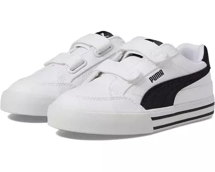 Кроссовки Unisex PUMA Kids Court Classic Vulc Hook And Loop, цвет Puma White-puma Black