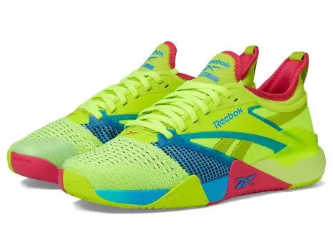 Кроссовки Unisex Reebok Nano Court, цвет Digital Lime/Aqua/Bold Pink