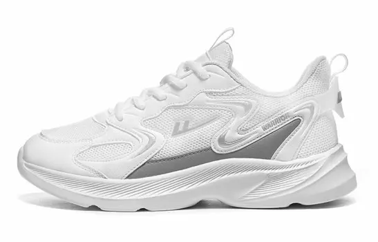 Кроссовки унисекс с низким верхом белые/серые Warrior