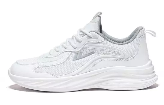 Кроссовки унисекс с низким верхом белые/серые Warrior