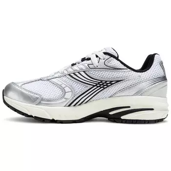 Кроссовки унисекс с низким верхом белый серебряный Diadora