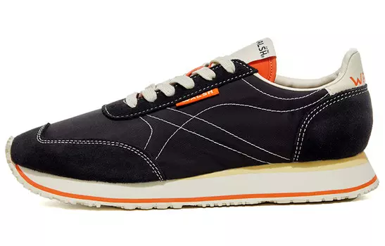 Кроссовки унисекс с низким верхом, черные/оранжевые Norman Walsh