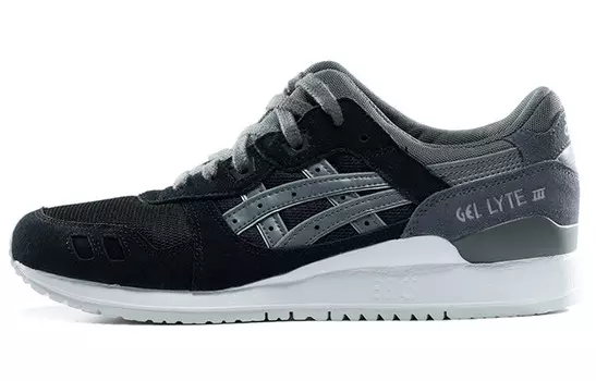 Кроссовки унисекс с низким верхом, черные/угольные, пепельные Asics