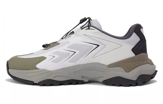 Кроссовки унисекс с низким верхом цвета хаки/белый Descente