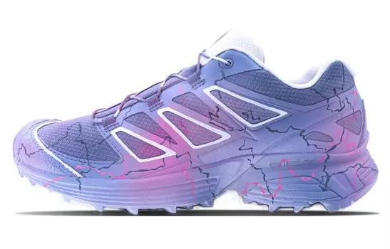 Кроссовки унисекс с низким верхом розовые/фиолетовые Salomon