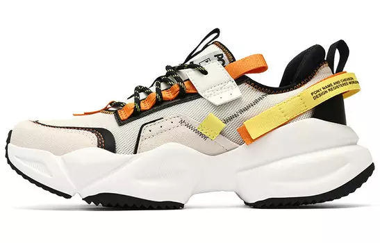 Кроссовки унисекс с низким верхом светло-желтого/белого/черного/бежевого цвета Pony