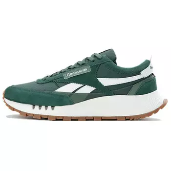 Кроссовки унисекс с низким верхом темно-зеленые/белые Reebok