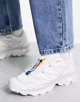 Кроссовки унисекс Salomon XT-6 в цвете белый/белый/лунный рок