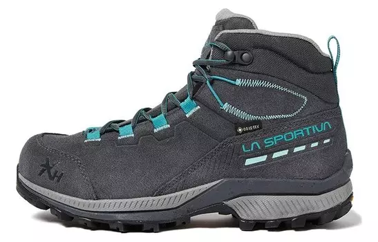 Кроссовки унисекс средней высоты, карбоновые серые/кораллово-зеленые La Sportiva