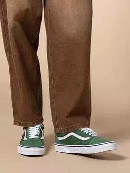Кроссовки унисекс Vans Official Old Skool текстурированные, темно - зеленый