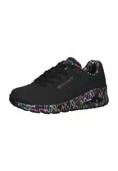 Кроссовки Uno Loving Love, амортизирующие, подошва с принтом, женские SKECHERS, цвет Bbk