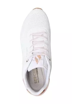 Кроссовки Uno Shimmer Away, амортизирующие, женские SKECHERS, цвет White Durabuck