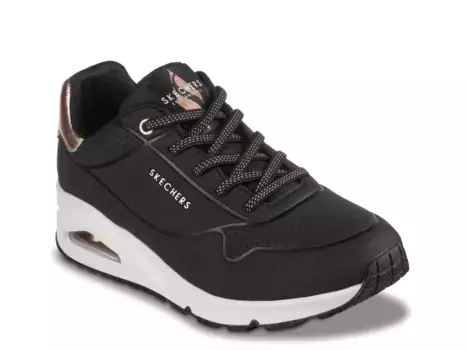 Кроссовки Uno Shimmer Away - женские Skechers, Black/Rose Gold