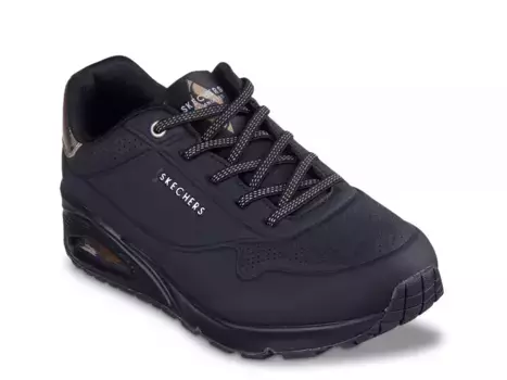Кроссовки Uno Shimmer Away - женские Skechers, Black/Gold