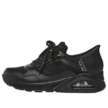 Кроссовки uno slip-in air 'pure black' Skechers, черный