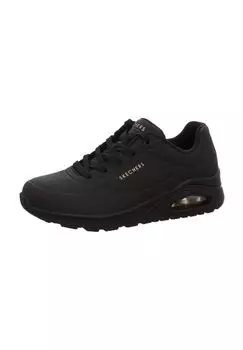 Кроссовки Uno Stand on Air, амортизация, ширина G, женские SKECHERS, цвет Bbk Black Durabuc