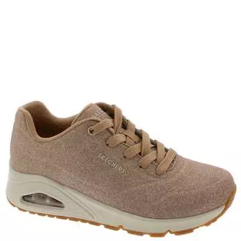 Кроссовки Uno в розово-золотом блестящем бомбическом цвете Skechers