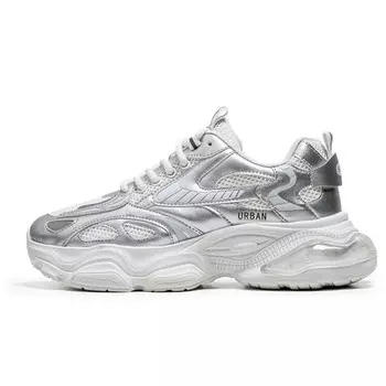 Кроссовки URBAN AUTHENTIC Chunky Sneakers Men Low-top, белый/серебряный