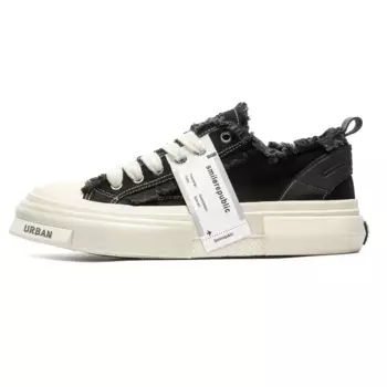 Кроссовки URBAN AUTHENTIC Skateboarding Shoes Men Low-top Black, черный
