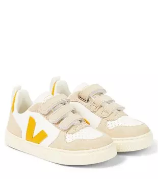 Кроссовки V-10 из кожи и замши Veja, мультиколор