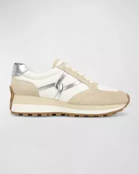 Кроссовки Valentina из смешанной кожи в стиле ретро Veronica Beard, цвет Cocont/Si