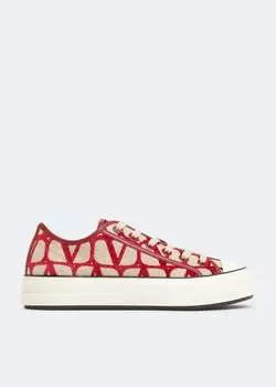 Кроссовки VALENTINO GARAVANI Toile Iconographe Totaloop sneakers, красный