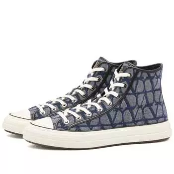 Кроссовки Valentino Icon High Top, джинсовый синий