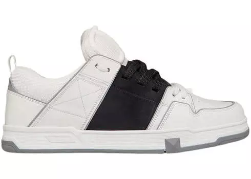 Кроссовки Valentino из телячьей кожи для скейтбординга, белый / чёрный / серый