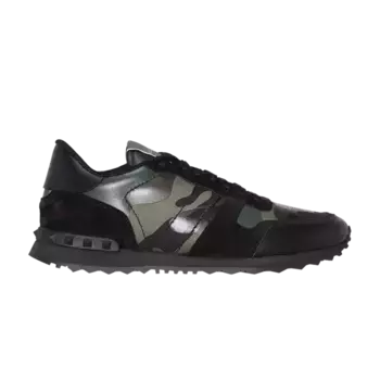 Кроссовки Valentino Rockrunner Black Army Green Camo, зеленый