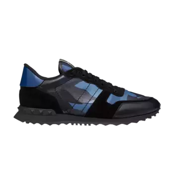 Кроссовки Valentino Rockrunner Bluette Black Camo, синий