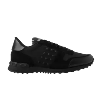 Кроссовки Valentino Rockstud Rockrunner Black Nylon, черный