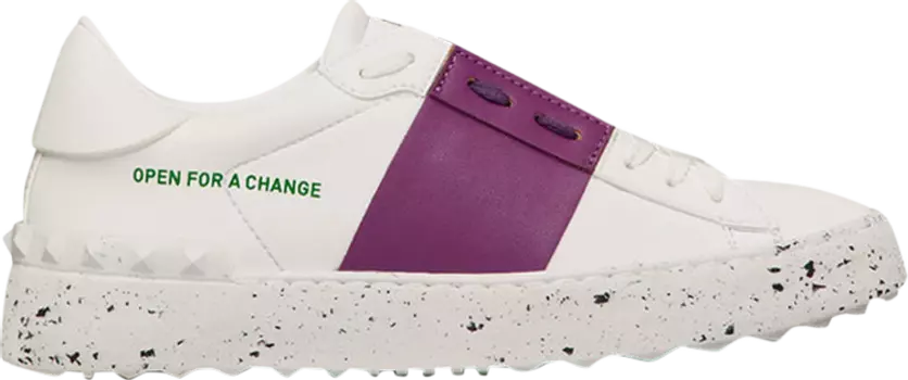 Кроссовки Valentino Wmns Open Sneaker 'Open For A Change - Sunset Purple', белый
