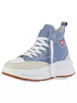 Кроссовки Van Hill High-Top Sneakers Mabel, пыльно-голубой