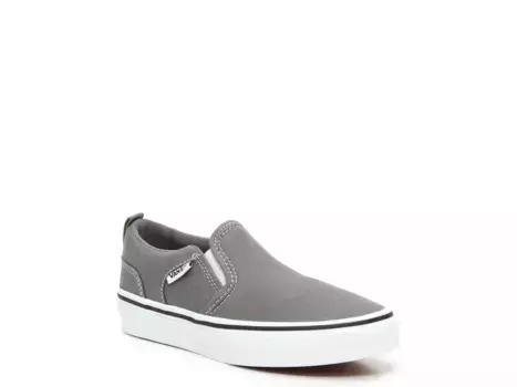 Кроссовки Vans Asher Slip-On - детские, серые
