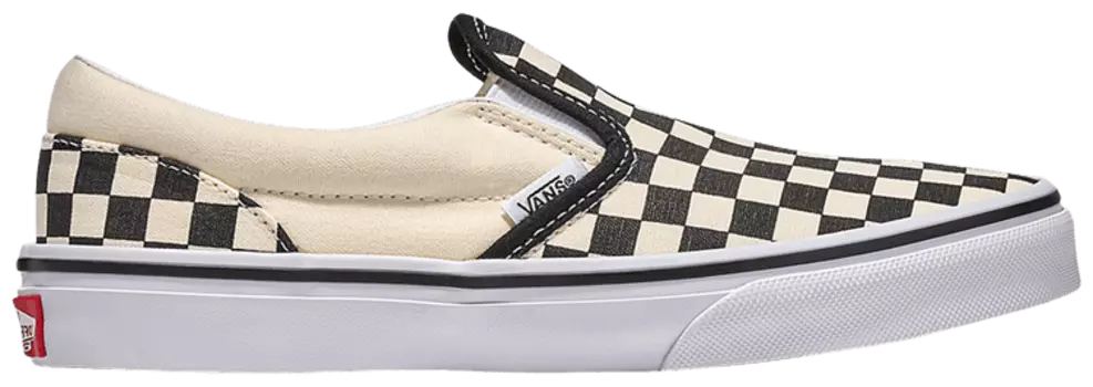 Кроссовки Vans Classic Slip-On Kids 'Checkerboard - Black Off White', кремовый