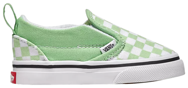 Кроссовки Vans Classic Slip-On V Toddler 'Checkerboard - Pistachio Green', зеленый
