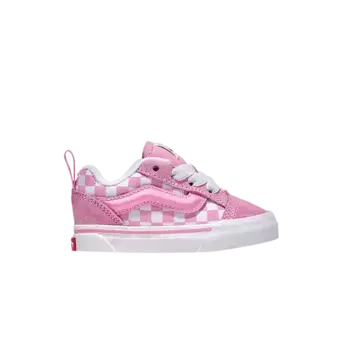 Кроссовки Vans Knu-Skool Toddler Checkerboard - Prism Pink White, розовый