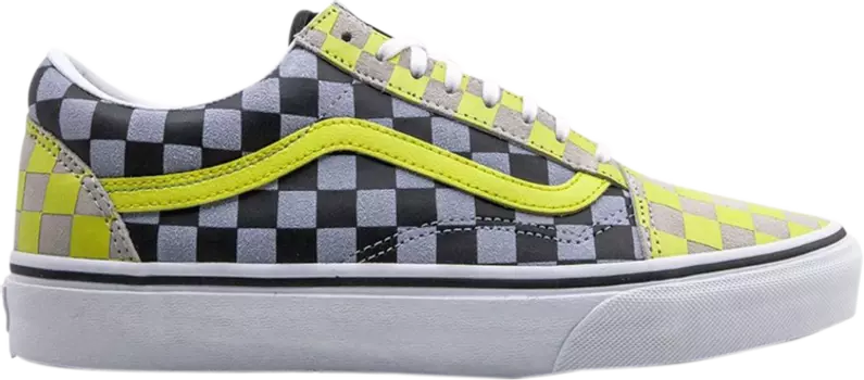 Кроссовки Vans Old Skool Black Yellow Checkerboard, разноцветный