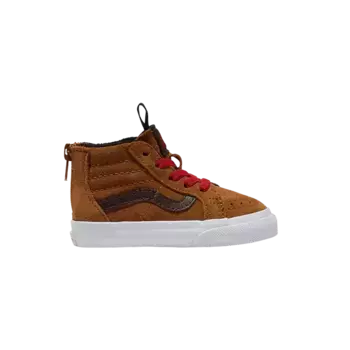 Кроссовки Vans Sk8-Hi Zip Toddler Glazed Ginger Brown, коричневый