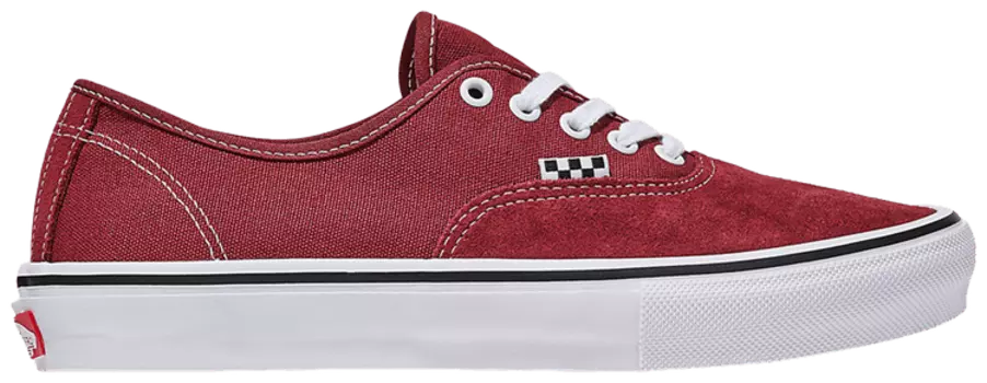 Кроссовки Vans Skate Authentic 'Burgundy', красный